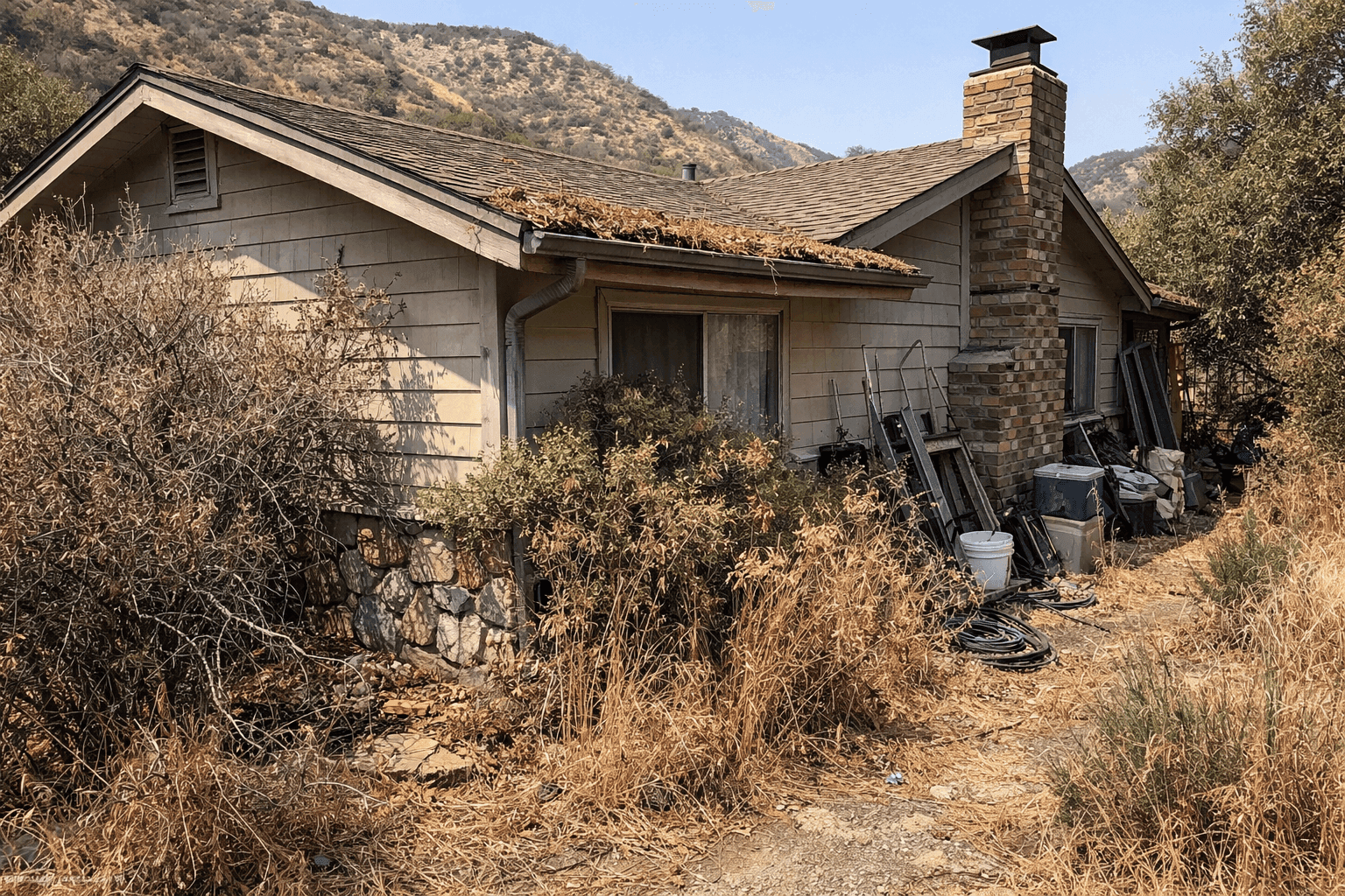 Overgrown Property Transformation - Before