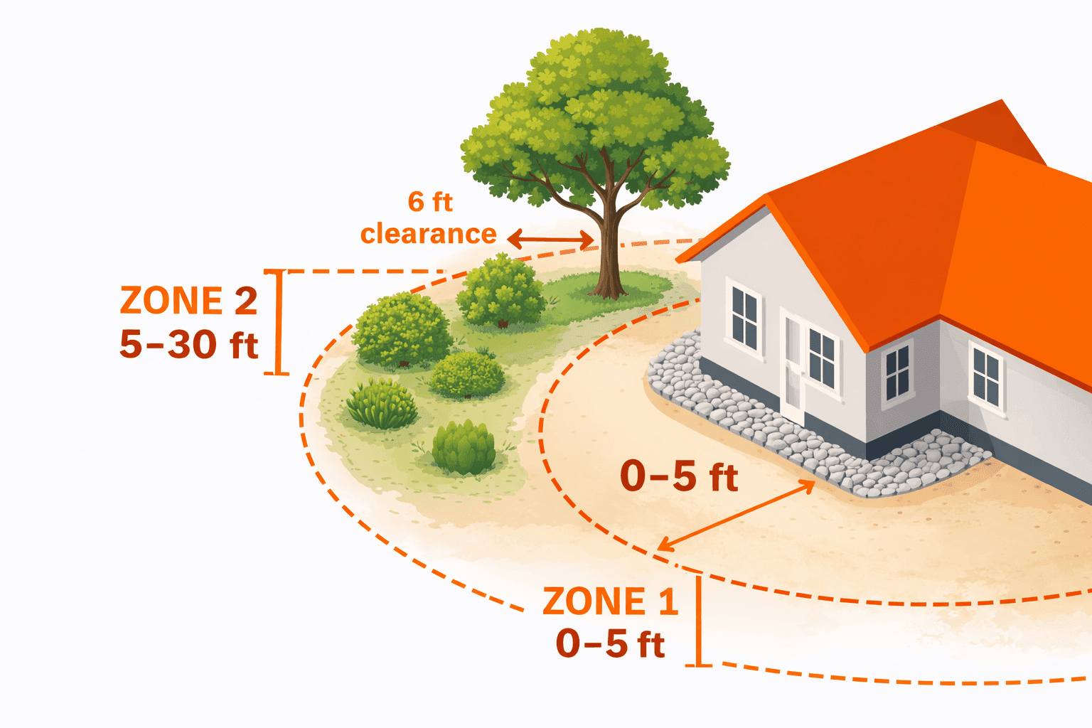 5–30 ft Defensible Space Work