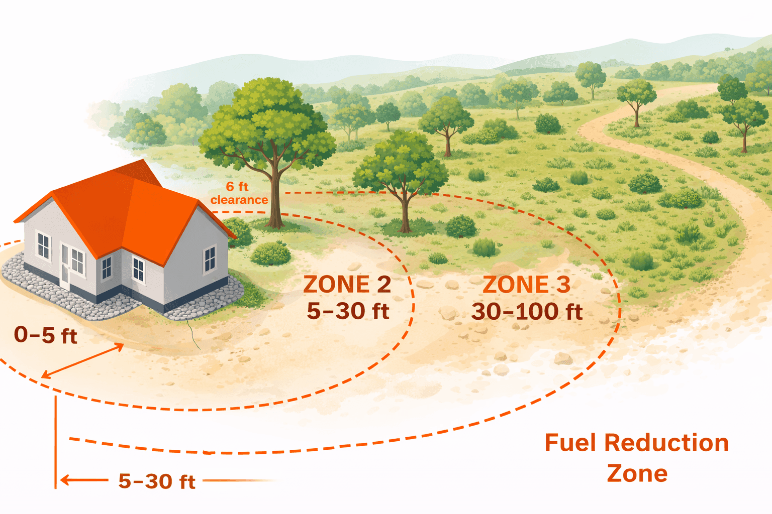 30–100 ft Fuel Reduction