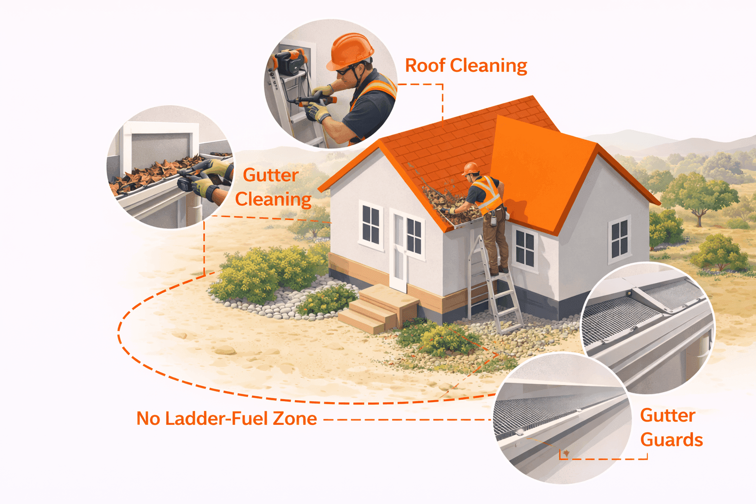 Gutter & Roof Debris Cleaning